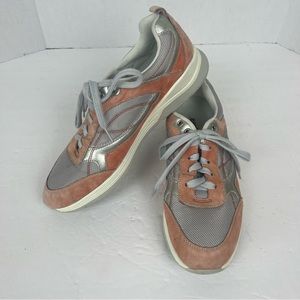 EARTH-traveler suede & mesh sneaker in burnt-orange-woman’s 8